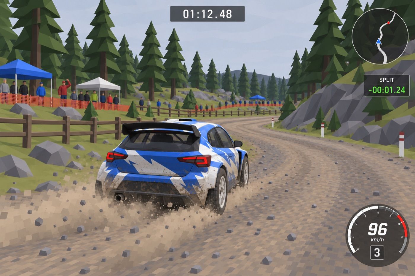 A 3D rally game